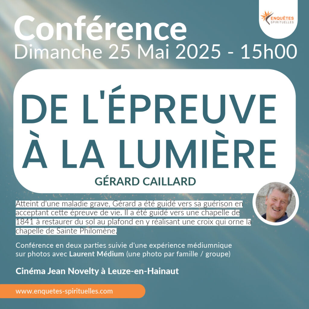 Conférence : de l&rsquo;épreuve à la lumière par Gérard Caillard
